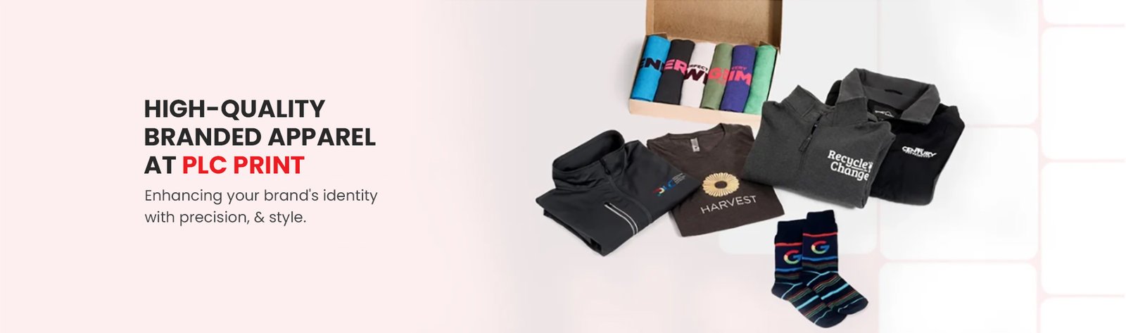 High-quality branded apparel at PLC Print