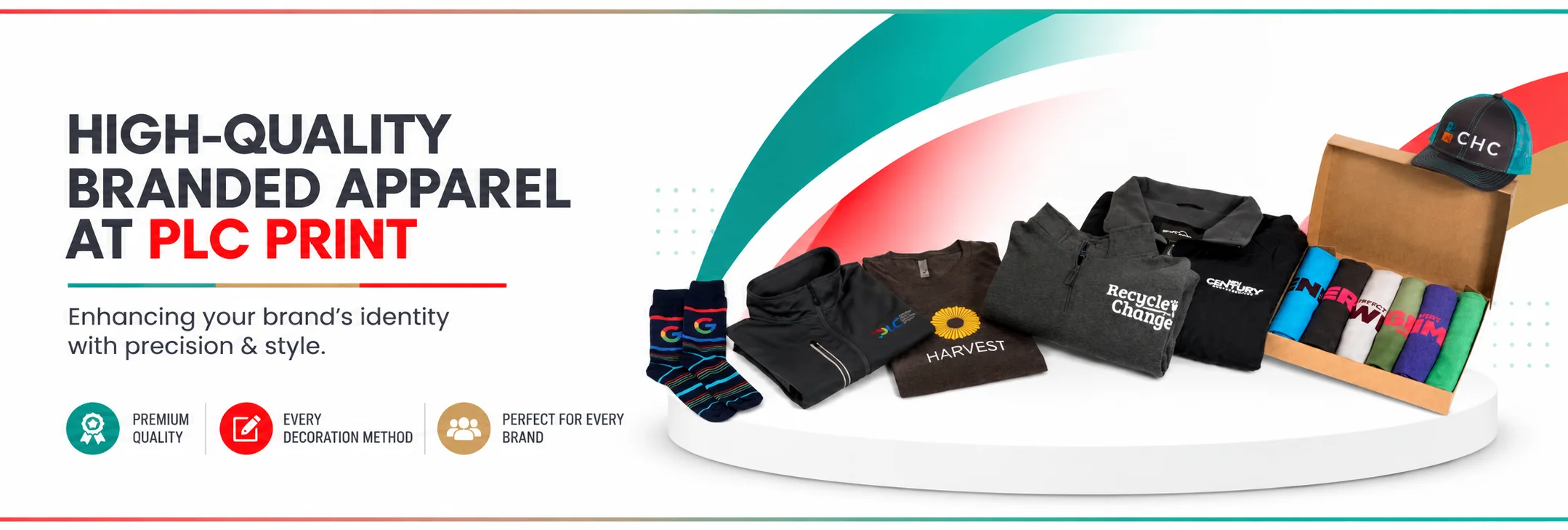 High-quality branded apparel at PLC Print