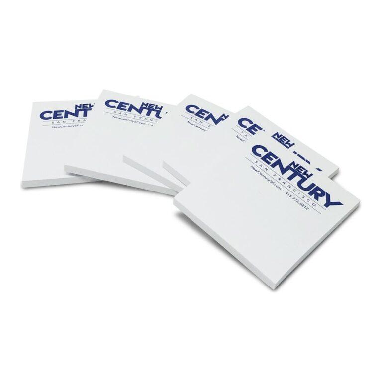 New Century branded notepads, produced by PLC Print