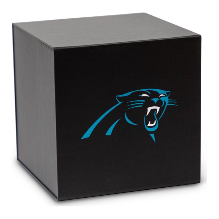 Carolina Panthers rigid gift box produced by PLC Print