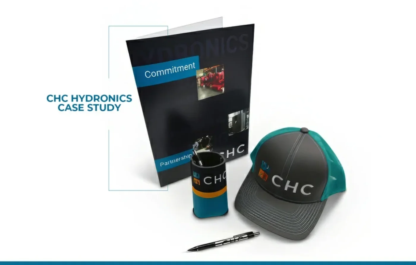 Printed marketing materials for CHC Hydronics by PLC Print