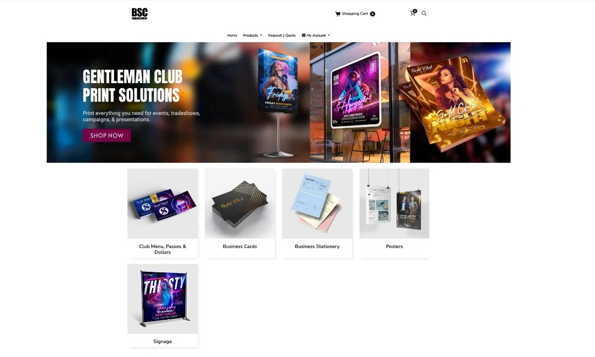 Hospitality and Entertainment Online Store by PLC Print